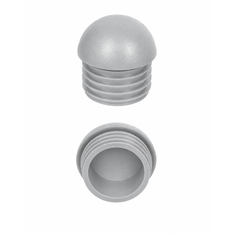 Embout demi-sphérique pour tube rond 48,3 mm Gris