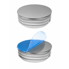Embout rond avec capuchon métallique chromé 60 mm bouchon pour tube rond chromé 60 EMFA GmbH