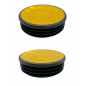 Embout à lamelles pour tube rond avec pastille réfléchissante 90 mm Noir Embout à lamelles pour tube rond avec pastille réfléchissante 90 mm bouchon tube rond 90 EMFA GmbH