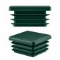 Bouchon plastique vert pour tube carré 60x60 mm. Bouchons à lamelles, capuchon carré, embout pour tube EMFA.