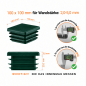 Bouchon plastique vert pour tube carré 100x100 mm. Bouchons à lamelles, capuchon carré, embout pour tube EMFA.