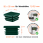 Bouchon plastique vert pour tube carré 40x40 mm. Bouchons à lamelles, capuchon carré, embout pour tube EMFA.