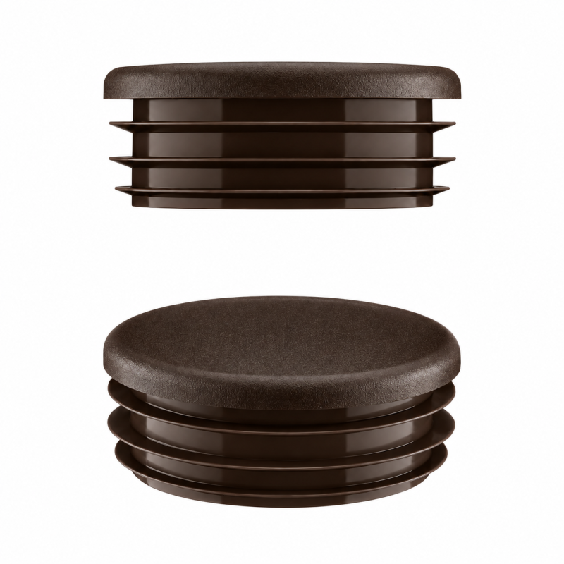 Bouchon Pour Tube Rond 60 mm Brun