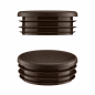 Bouchon plastique brun pour tube rond 60 mm. Bouchons à lamelles, capuchon rond, embout pour tube rond EMFA.