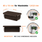 Endkappe für Rechteckrohr 10x40 mm Braun Abdeckkappe für Rechteckrohr 10x40 Kunststoff rechteckig 1x4 cm von EMFA®