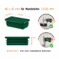 Bouchon plastique vert pour tube rectangulaire 20x40 mm. Bouchons à lamelles, capuchon rectangulaire, embout pour tube EMF