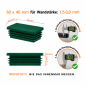 Bouchon plastique vert pour tube rectangulaire 40x60 mm. Bouchons à lamelles, capuchon rectangulaire, embout pour tube EMF