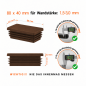 Bouchon plastique pour tube rectangulaire 40x80 mm. Bouchons à lamelles, capuchon rectangulaire, embout pour tube EMFA.