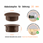 Bouchon pour trou 24x20 mm Brun, 10 ans de garantie!