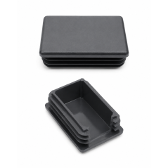 Embout lamellaire rectangulaire avec découpe et pliage pour poteaux de clôture 60x40 mm bouchon rectangulaire à lamelles EMFA Gm