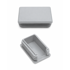 Embout lamellaire rectangulaire avec découpe et pliage pour poteaux de clôture 60x40 mm bouchon rectangulaire à lamelles EMFA Gm