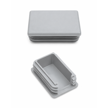 Embout lamellaire rectangulaire avec découpe et pliage pour poteaux de clôture 60x40 mm bouchon rectangulaire à lamelles EMFA Gm