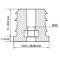 Embout carré renforcé avec insert fileté métallique 30x30 mm M10 insert fileté carré 30x30 EMFA GmbH