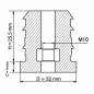 Embout rond pour tube avec insert fileté métallique 32 mm M10 Noir Embout rond pour tube avec insert fileté métallique 32 mm M10 insert fileté pour tube 32 EMFA GmbH