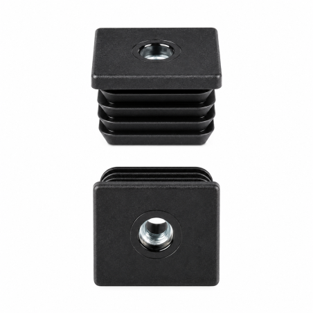 Embout carré avec insert fileté métallique 50x50 mm M10 bouchon carré taraudé 50 EMFA GmbH