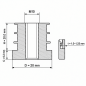 Insert fileté pour tubes ronds en PA 20 mm M10 Noir Insert fileté pour tubes ronds en PA 20 mm M10 insert taraudé pour tube rond 20 EMFA GmbH