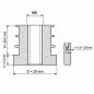 Insert fileté pour tubes ronds en PA 20 mm M8 insert taraudé pour tube rond 20 EMFA GmbH