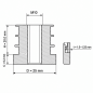 Insert fileté pour tubes ronds en PA 25 mm M10 insert taraudé pour tube rond 25 EMFA GmbH