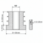 Insert fileté pour tubes ronds en PA 25 mm M8 Noir Insert fileté pour tubes ronds en PA 25 mm M8 insert taraudé pour tube rond 25 EMFA GmbH