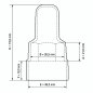 Cache-écrou et vis allongé avec logement pour rondelle en PE M18 H73 cache-vis long M18 EMFA GmbH