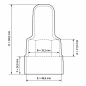 Cache-écrou et vis allongé avec logement pour rondelle en PE M24 H90 cache-vis long M24 EMFA GmbH