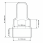 Cache-écrou et vis allongé avec logement pour rondelle en PE M27 H100 cache-vis long M27 EMFA GmbH