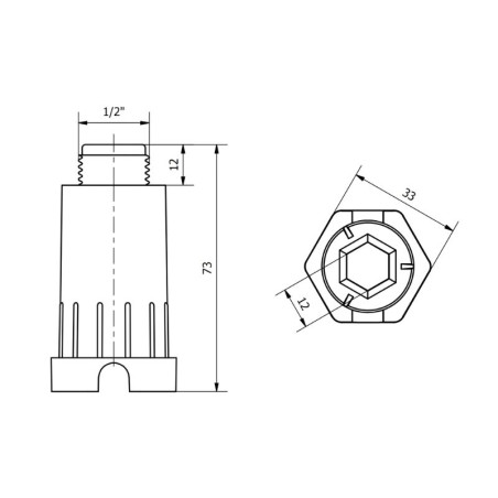 Bouchon de test d’étanchéité pour installations 1/2" obturateur EMFA GmbH