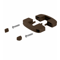 Collier intermédiaire en plastique pour panneaux rigides 40x60 mm Marron