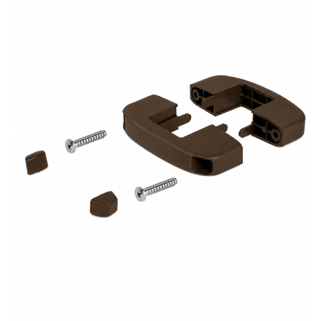 Collier intermédiaire en plastique pour panneaux rigides 40x60 mm Marron Collier intermédiaire en plastique pour panneaux rigides 40x60 mm bride EMFA GmbH