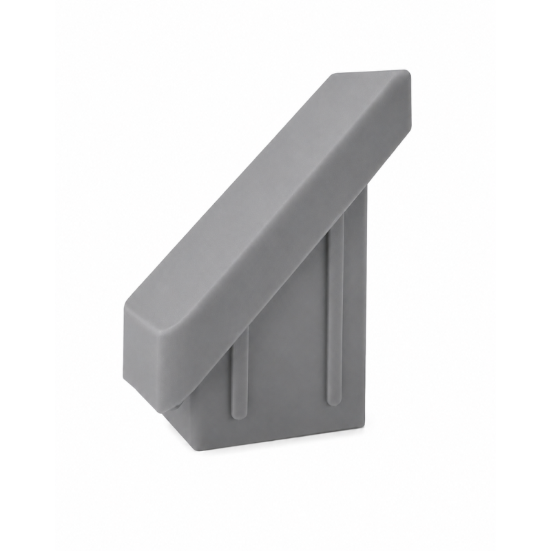 Embout intérieur incliné 45° pour poteaux de clôture 20x30 mm Gris
