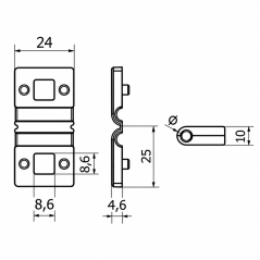 Entretoise pour collier de clôture rigide 3,7 mm cale EMFA GmbH