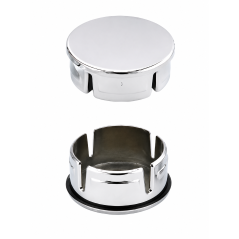Embout rond métallisé aspect chrome 32 mm bouchon de tube chromé 32 EMFA GmbH