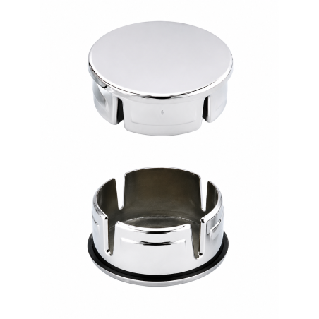Embout rond métallisé aspect chrome 32 mm bouchon de tube chromé 32 EMFA GmbH