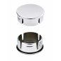 Embout rond métallisé aspect chrome 40 mm bouchon de tube chromé 40 EMFA GmbH