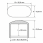 Embout pour tube ovale 15x30 mm capuchon de finition EMFA GmbH