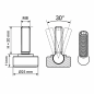 Pied réglable articulé Ø25 M8x20 vérin de meuble EMFA GmbH