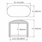 Embout pour tube ovale 20x38 mm capuchon de finition EMFA GmbH