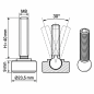Pied réglable articulé Ø23,5 M8x40 vérin de meuble EMFA GmbH