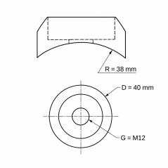 Cache-vis sphérique pour aires de jeux M12 FI40 R38 Bleu