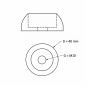Cache-vis sphérique plat pour aires de jeux M10 capuchon cache-vis plat M10 EMFA GmbH