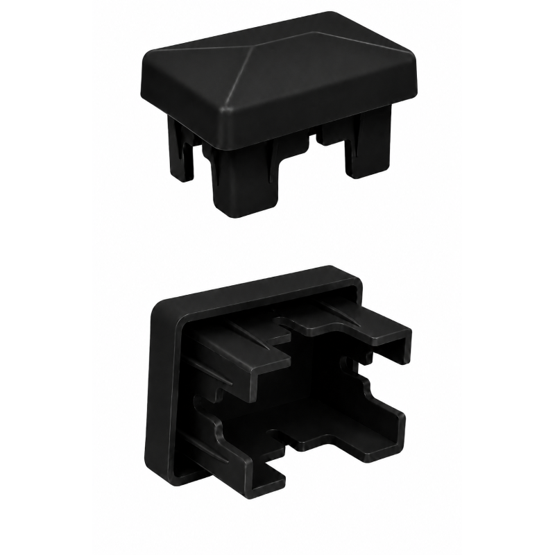 Bouchon intérieur rectangulaire pour poteau de clôture 40x60 mm Noir Bouchon intérieur rectangulaire pour poteau de clôture 40x60 mm Noir