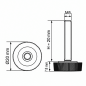 Pied réglable moleté Ø20 M5x20 - FI20 vérin de meuble EMFA GmbH