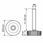 Pied réglable moleté Ø25 M8x40 - FI25 vérin de meuble EMFA GmbH
