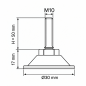 Pied réglable articulé métallique M10x50 - FI30 Argent Pied réglable articulé métallique M10x50 - FI30 vérin EMFA GmbH