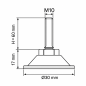 Pied réglable articulé métallique M10x60 - FI30 Argent Pied réglable articulé métallique M10x60 - FI30 vérin EMFA GmbH