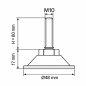 Pied réglable articulé métallique M10x60 - FI48 vérin EMFA GmbH