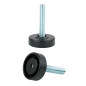 Pied réglable en hauteur Ø39 M8x45 - FI39 Noir Pied réglable en hauteur Ø39 M8x45 - FI39 vérin EMFA GmbH