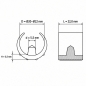 Douille de réduction fendue pour tube rond 20-22 mm clip EMFA GmbH