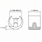 Douille de réduction fendue pour tube rond 28-30 mm clip EMFA GmbH