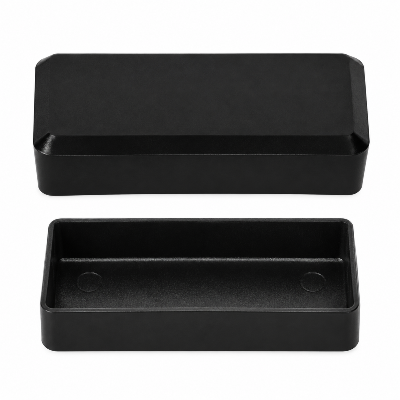 Embout extérieur rectangulaire plat 39,7x20,1 mm Noir